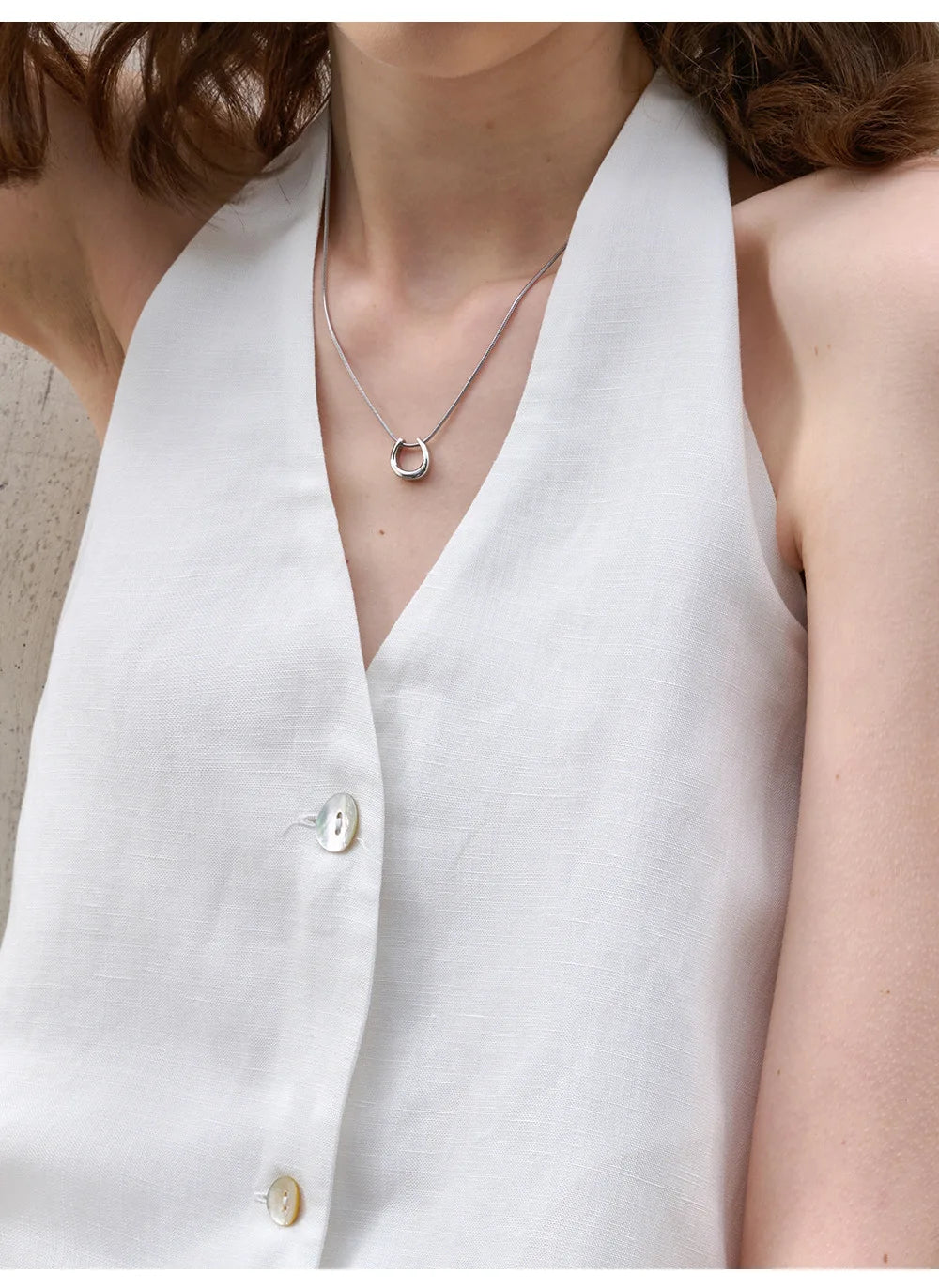 Elegant Linen V-Neck Backless Sleeveless Vest